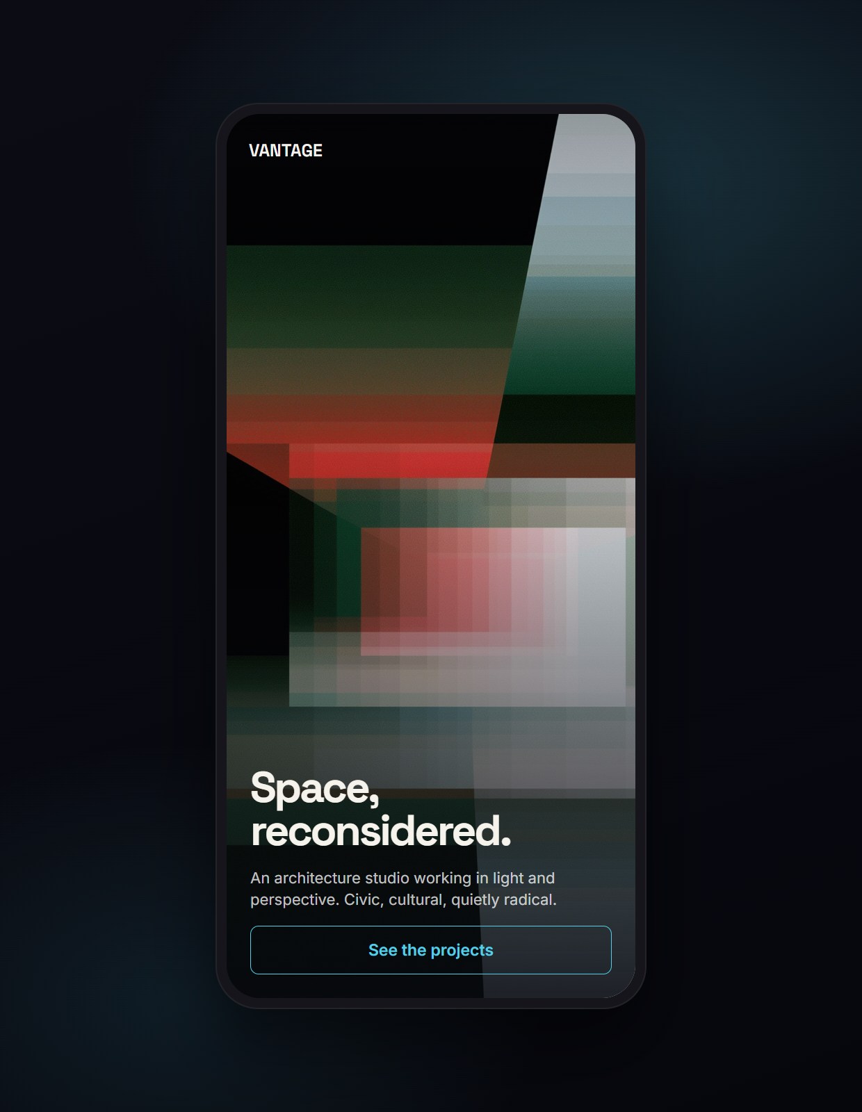 Atrium shown on a phone
