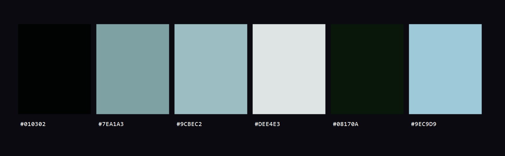 Atrium colour palette