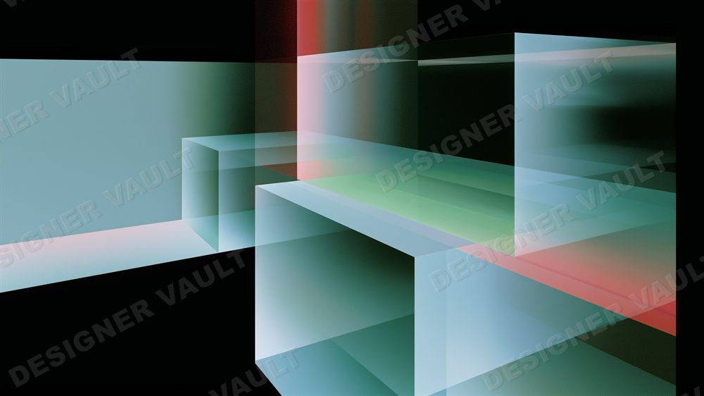 Atrium 4K background, Translucent glass perspective, design 3 of 8