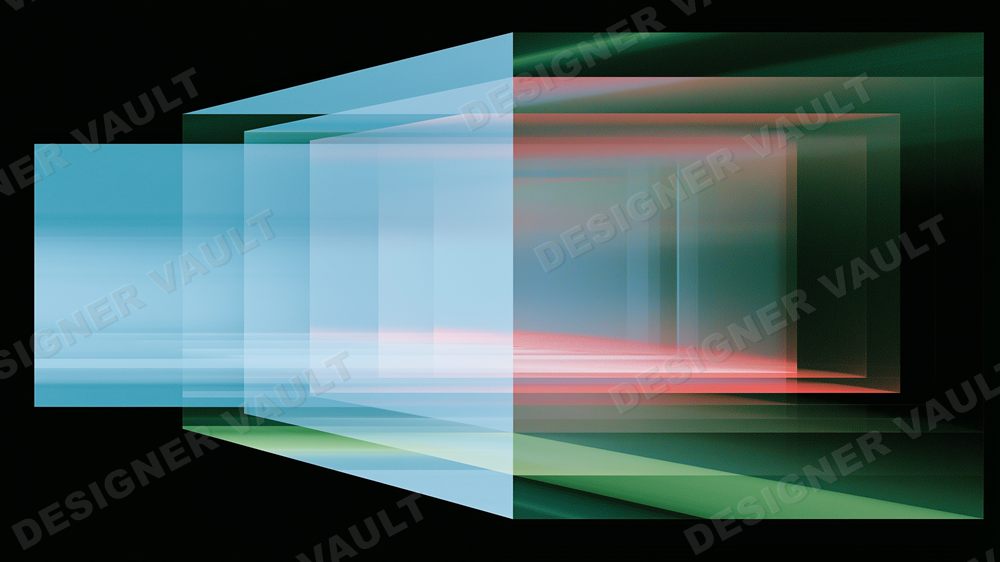 Atrium 4K background, Translucent glass perspective, design 4 of 8