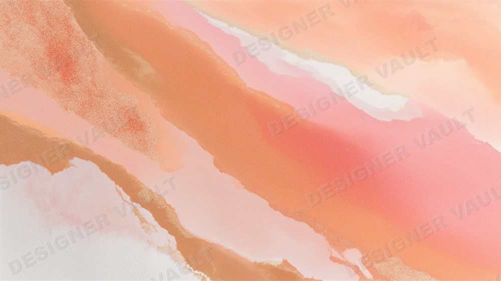 Bellini 4K background, Peach watercolour washes, design 4 of 7