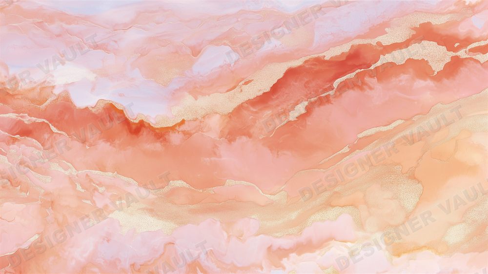 Bellini 4K background, Peach watercolour washes, design 6 of 7