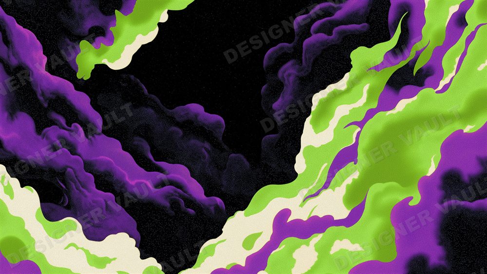Blacklight 4K background, UV acid marbling, design 2 of 9