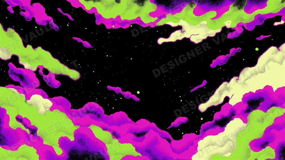 Blacklight 4K background, UV acid marbling, design 3 of 9