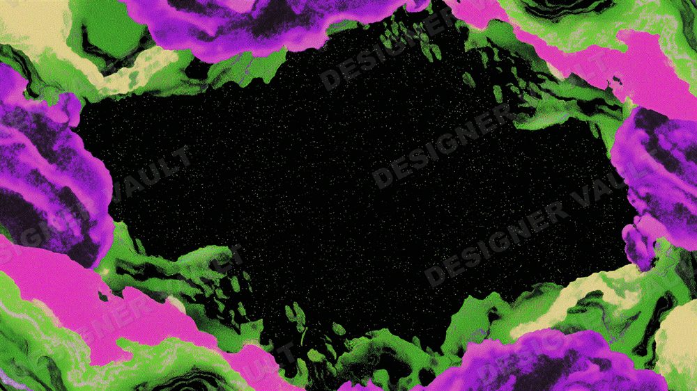 Blacklight 4K background, UV acid marbling, design 8 of 9