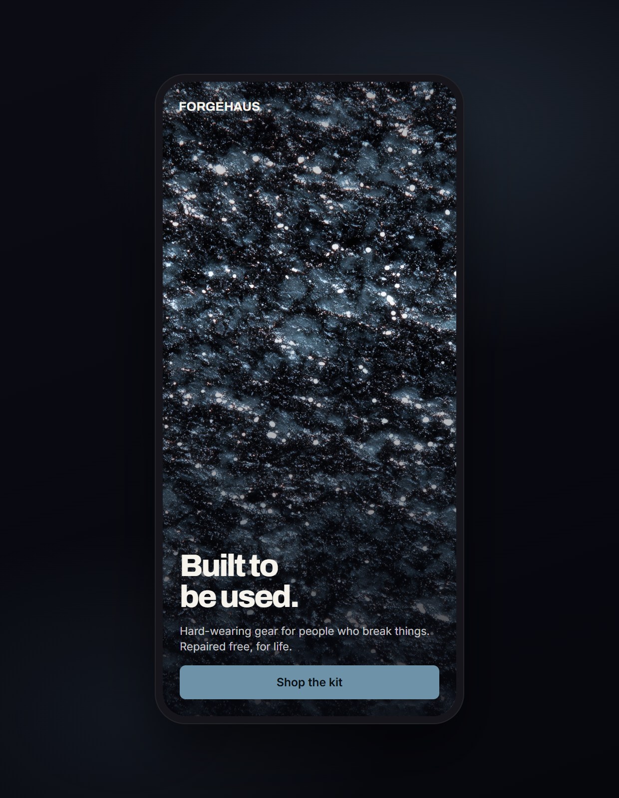 Charcoal Slab on mobile