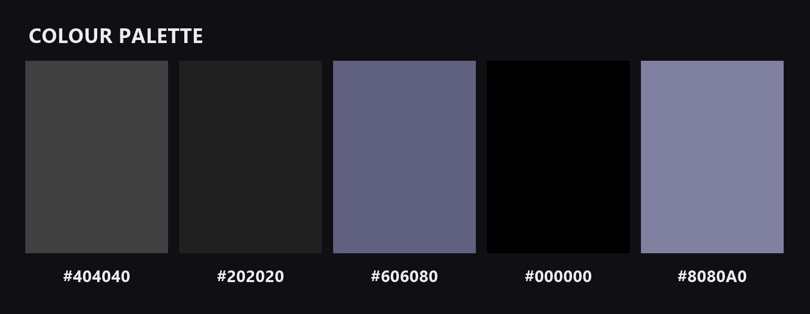 Charcoal Slab colour palette