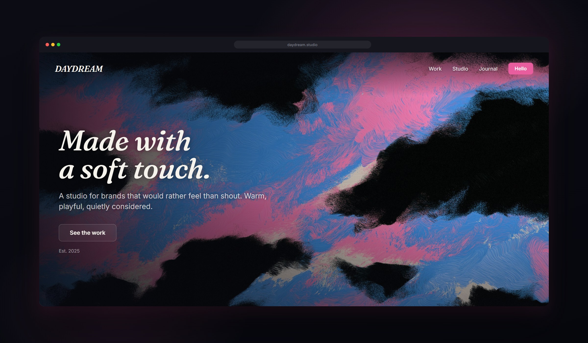 Cloudbank shown as a website background
