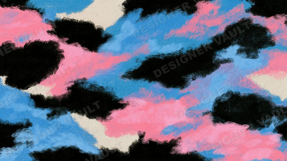Cloudbank 4K background, Soft chalk pastel clouds, design 6 of 7