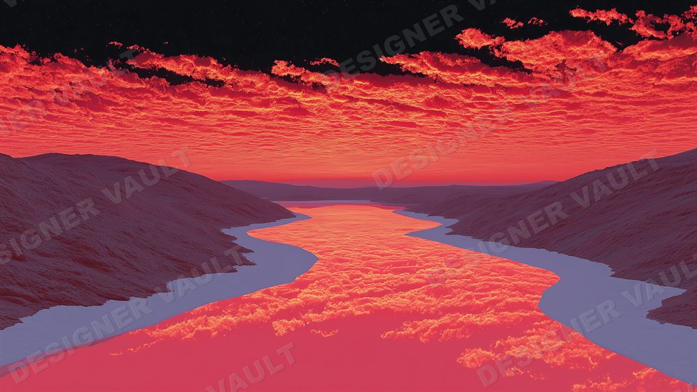 Crimson Drift 4K background, Dramatic crimson terrain, design 6 of 6