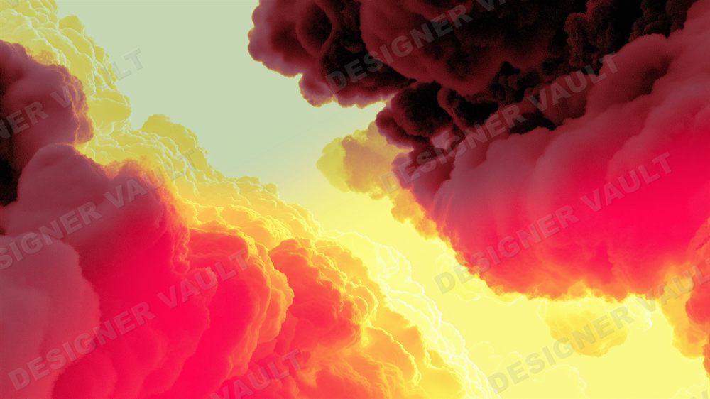 Ember 4K background, Red & black ink storms, design 2 of 6
