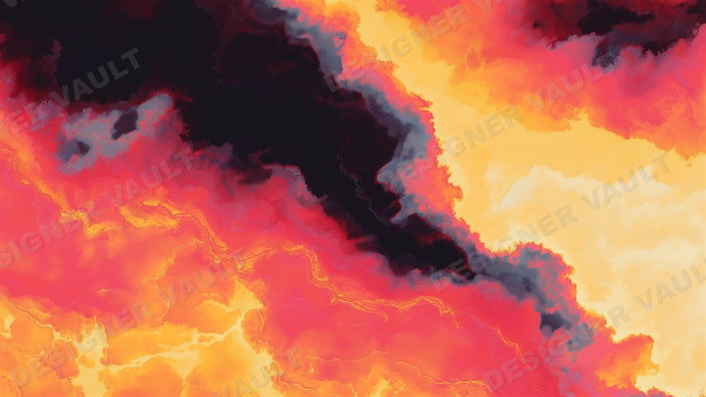 Ember 4K background, Red & black ink storms, design 4 of 6