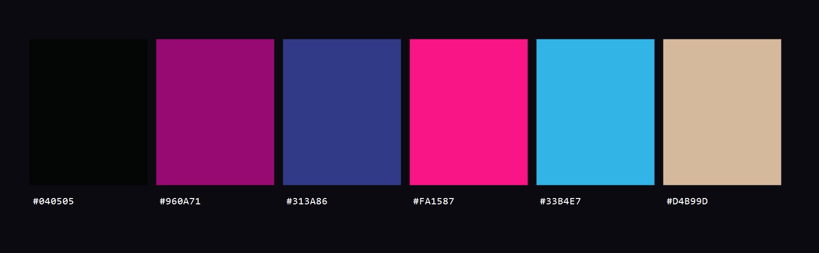 Faxed colour palette