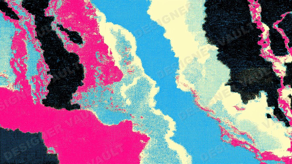 Faxed 4K background, Neon faxed-flyer marble, design 2 of 6