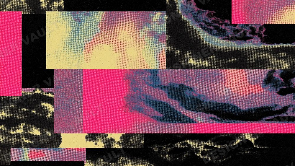 Faxed 4K background, Neon faxed-flyer marble, design 3 of 6