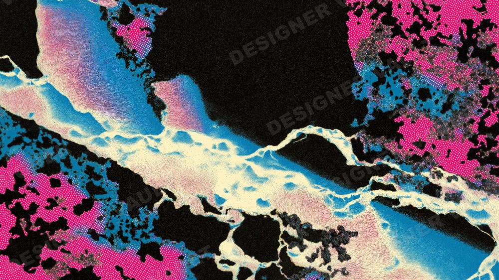 Faxed 4K background, Neon faxed-flyer marble, design 5 of 6