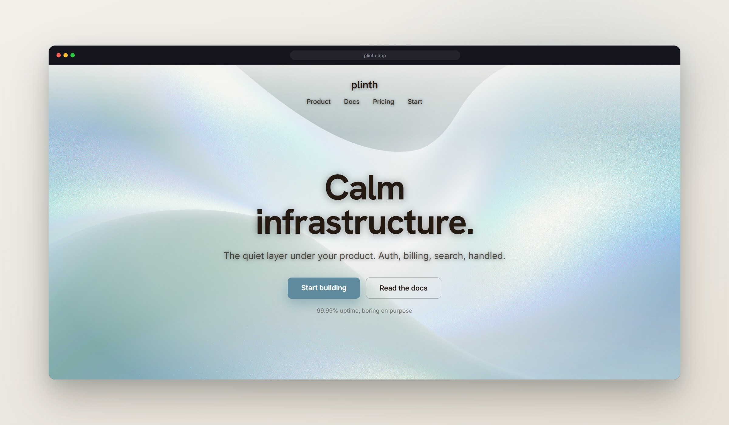 Frost Silk shown as a website background