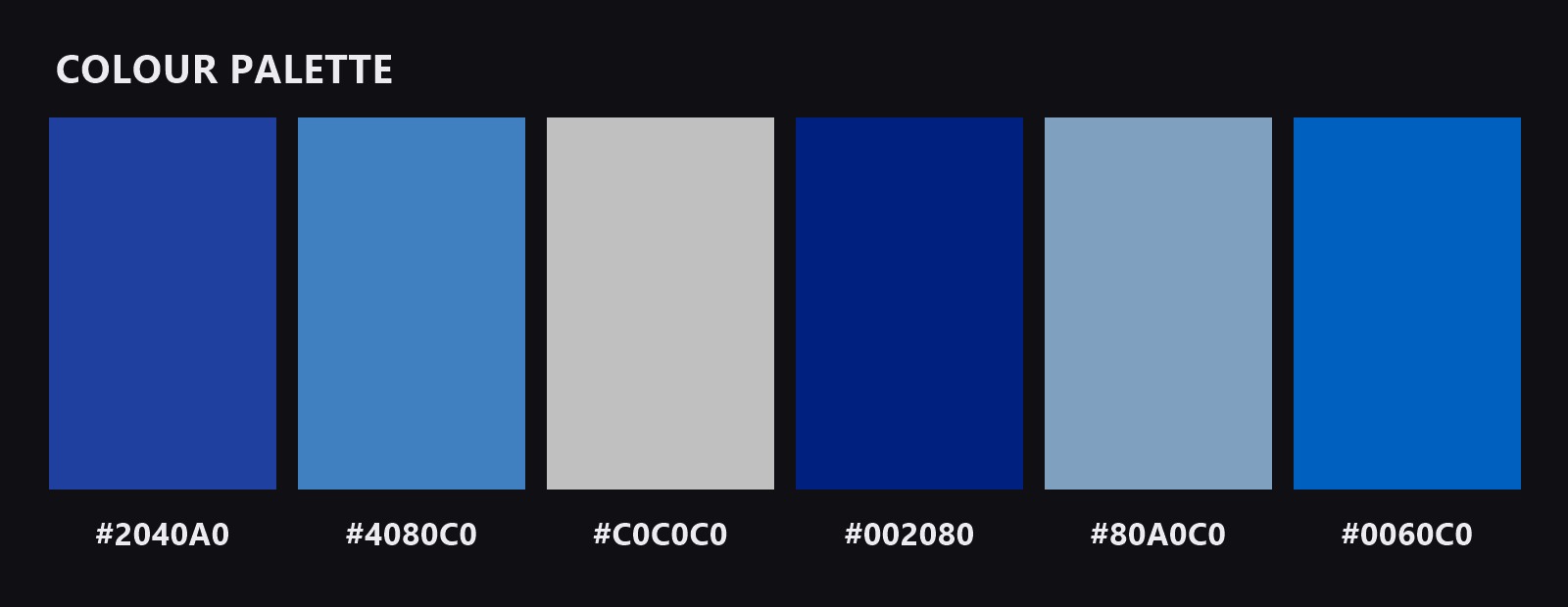 Indigo Suminagashi colour palette