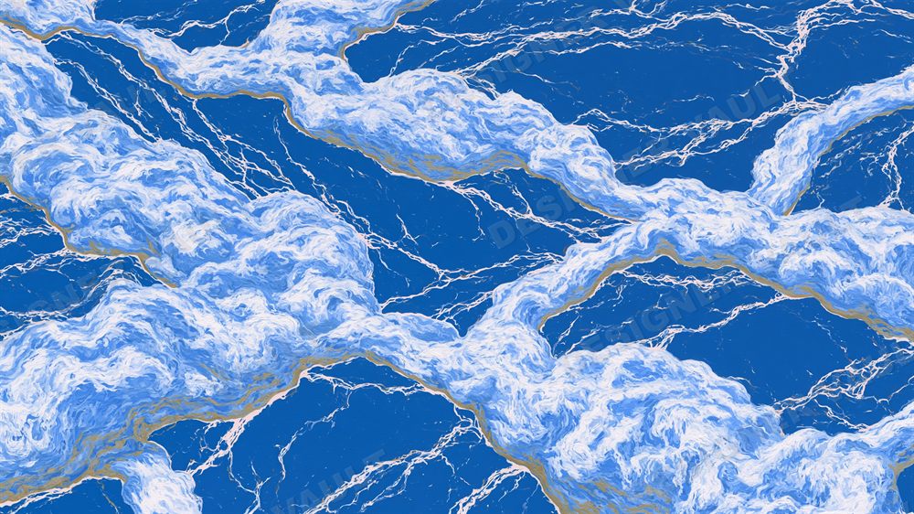 Indigo Suminagashi 4K background, Japanese indigo marbling, design 6 of 6