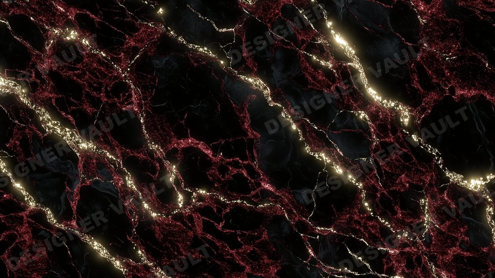 Lacquer Night 4K background, Oxblood & gold lacquer, design 2 of 6