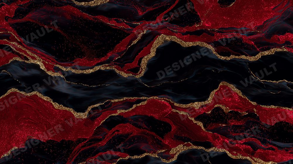 Lacquer Night 4K background, Oxblood & gold lacquer, design 3 of 6
