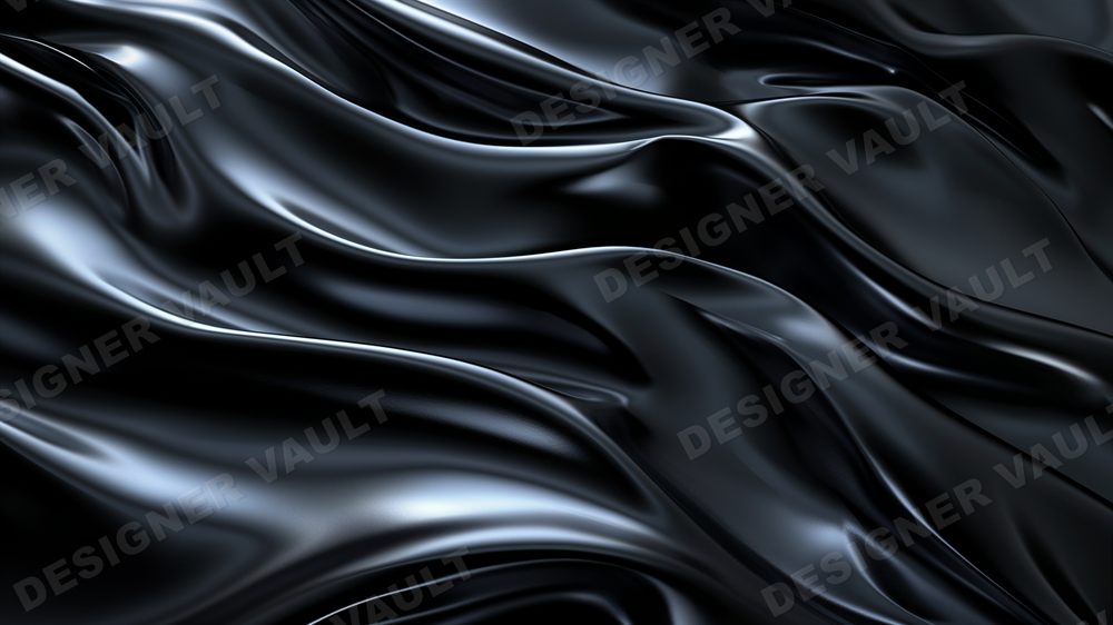 Liquid Chrome II 4K background, Molten black liquid chrome, design 2 of 7