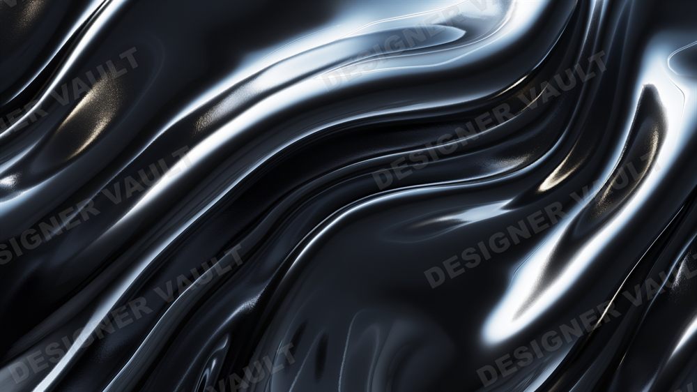 Liquid Chrome II 4K background, Molten black liquid chrome, design 4 of 7