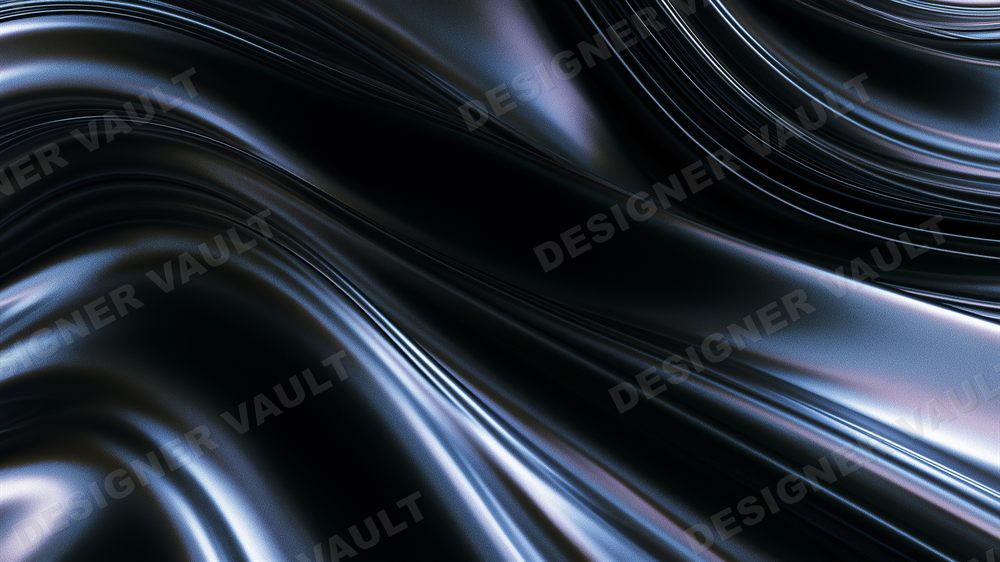 Liquid Chrome II 4K background, Molten black liquid chrome, design 7 of 7