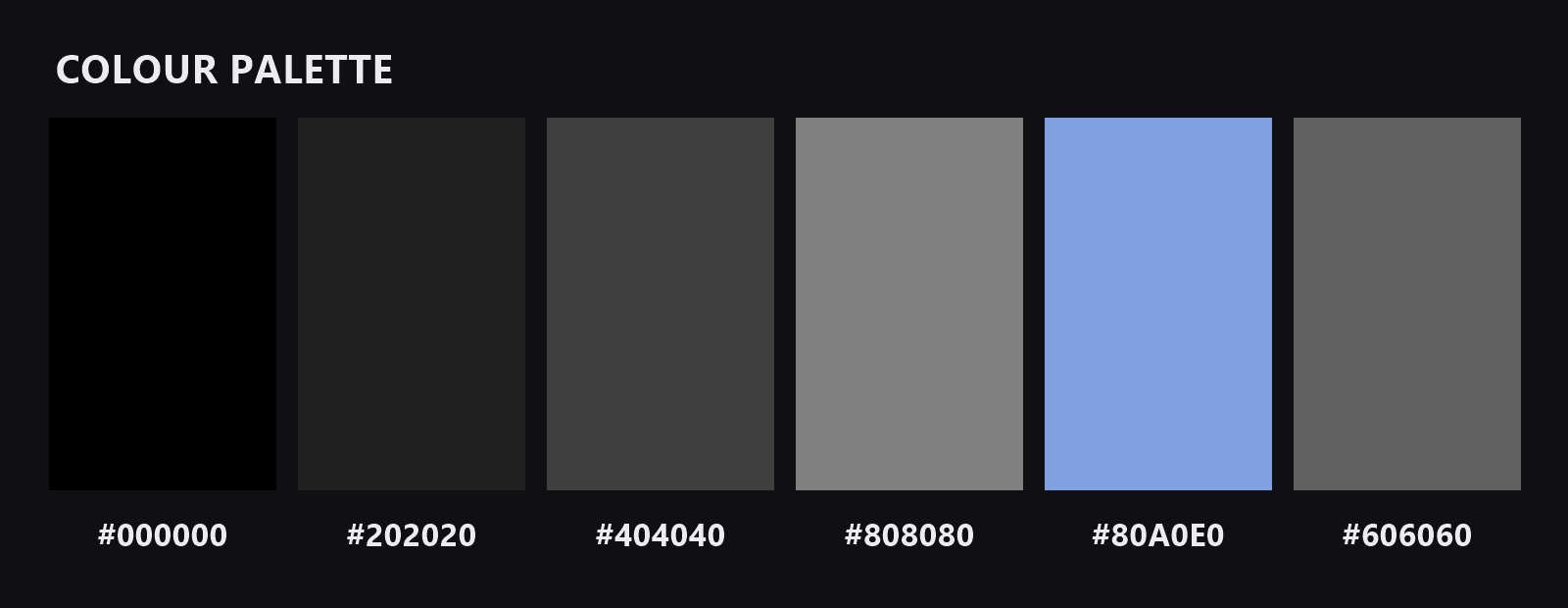 Liquid Chrome colour palette