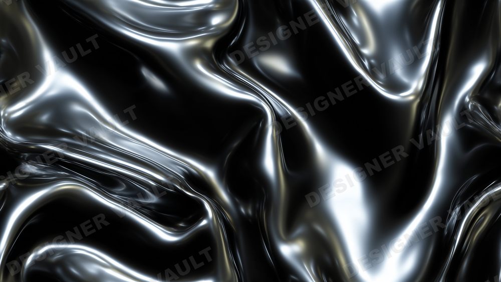 Liquid Chrome 4K background, Molten chrome Y2K, design 4 of 5