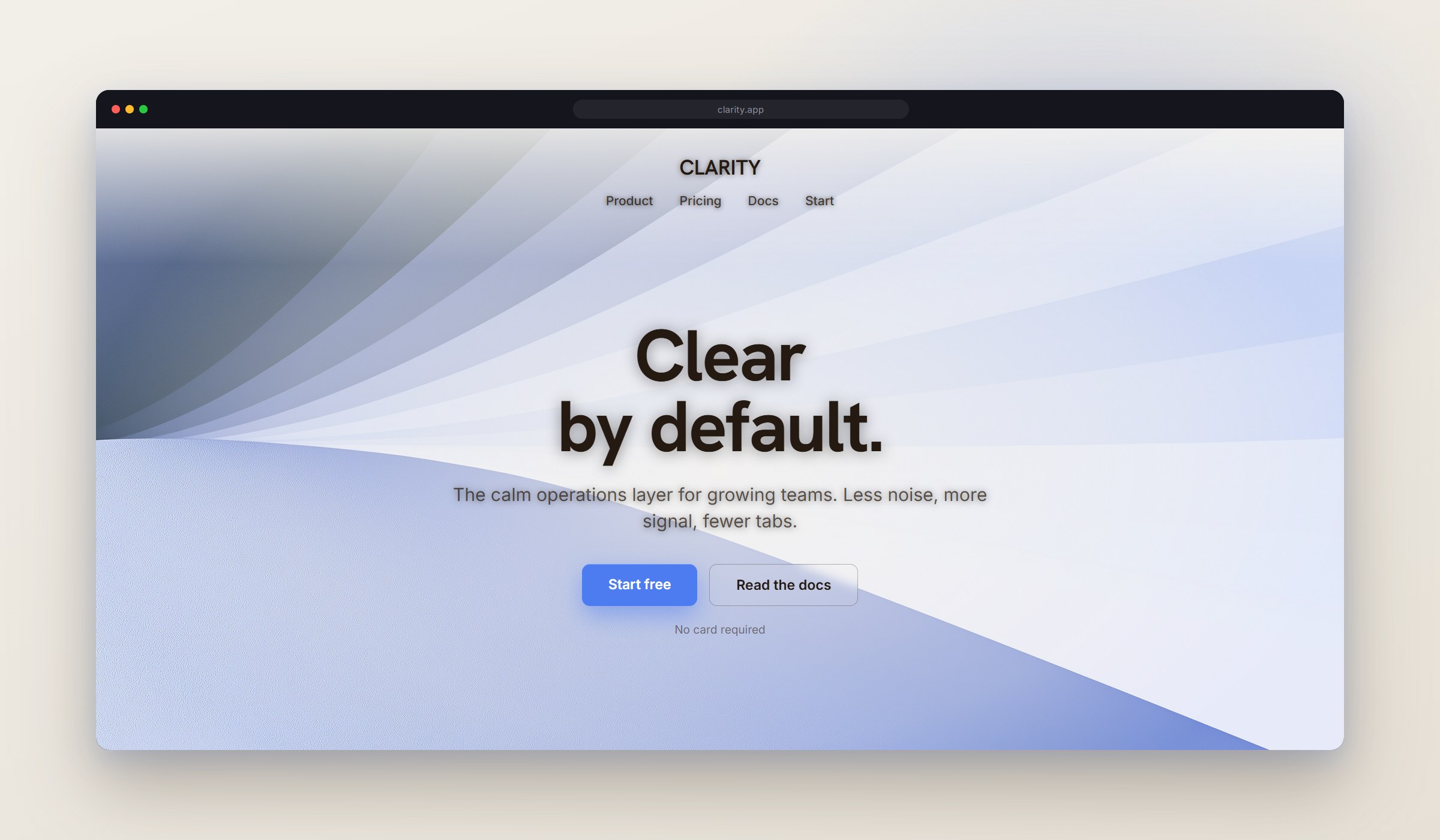 Lumen shown as a website background