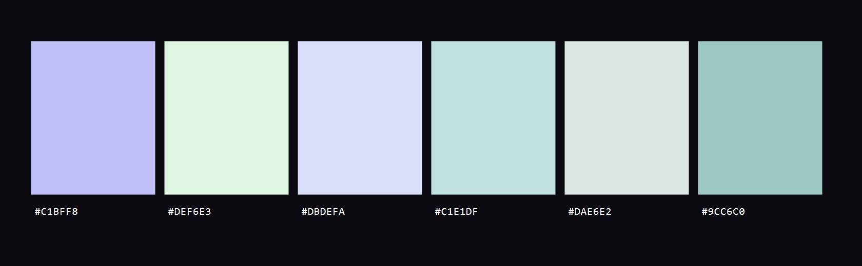 Macaron colour palette