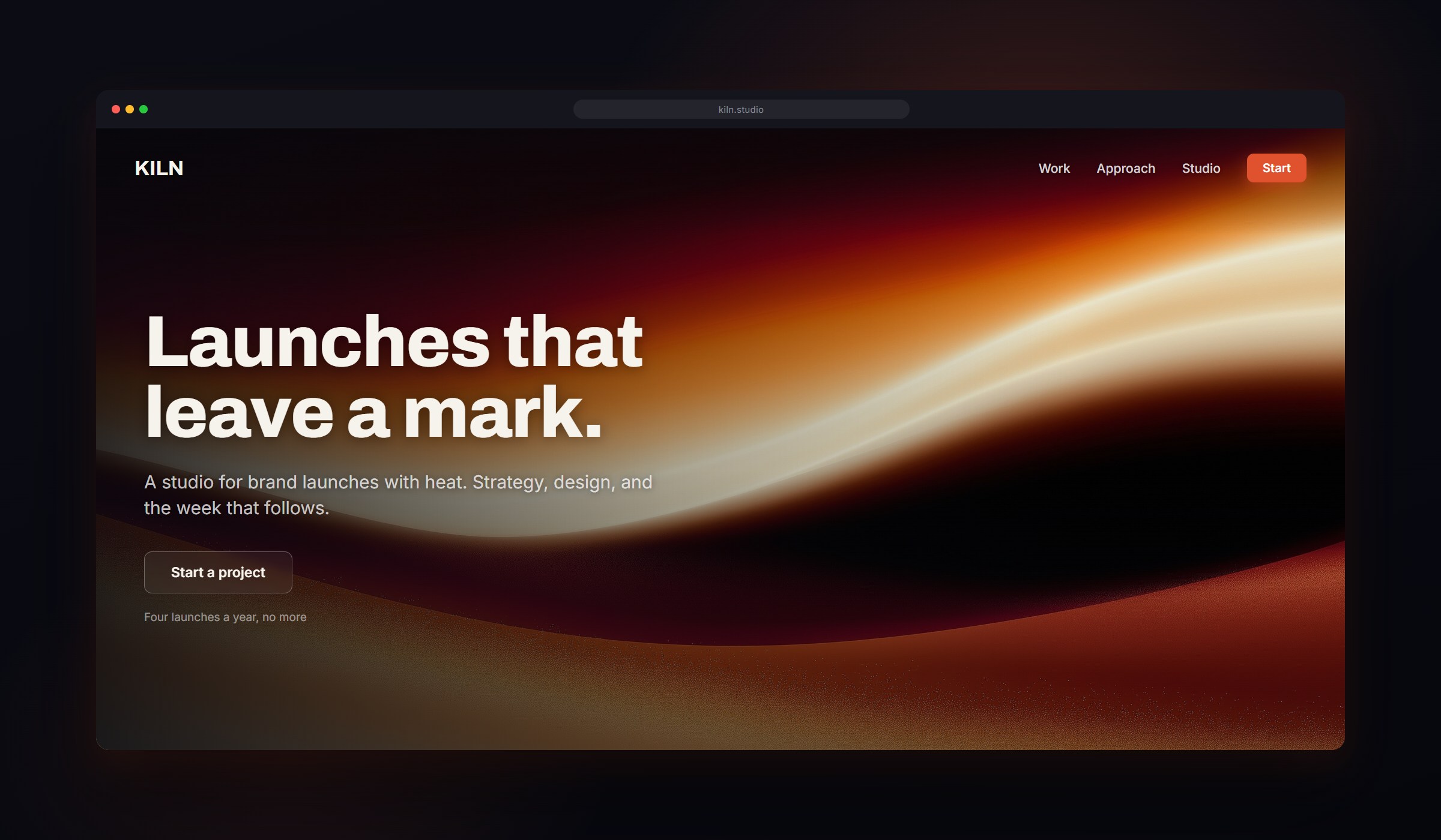 Magma shown as a website background