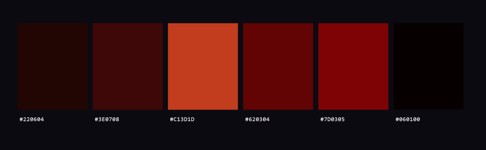 Magma colour palette