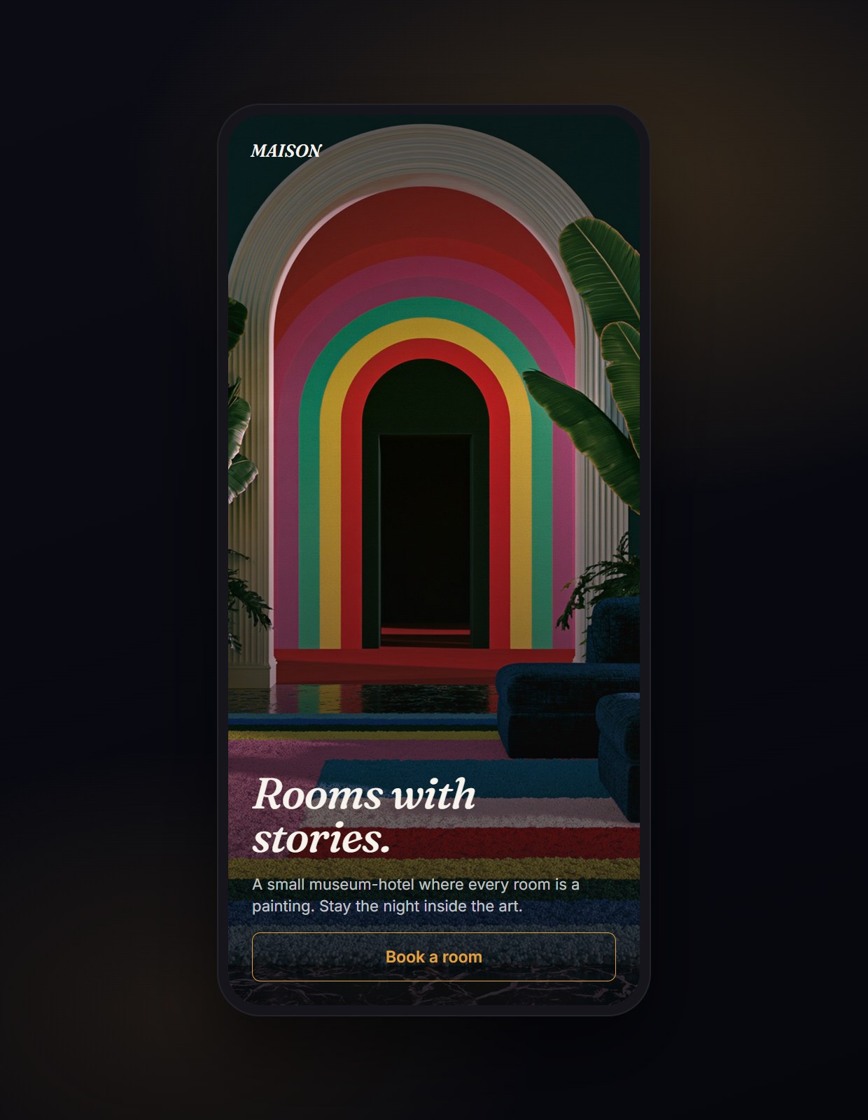 Maison shown on a phone