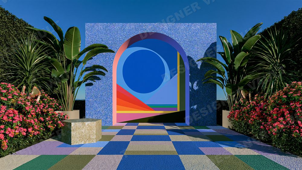 Maison 4K background, Illustrated colour interiors, design 3 of 5