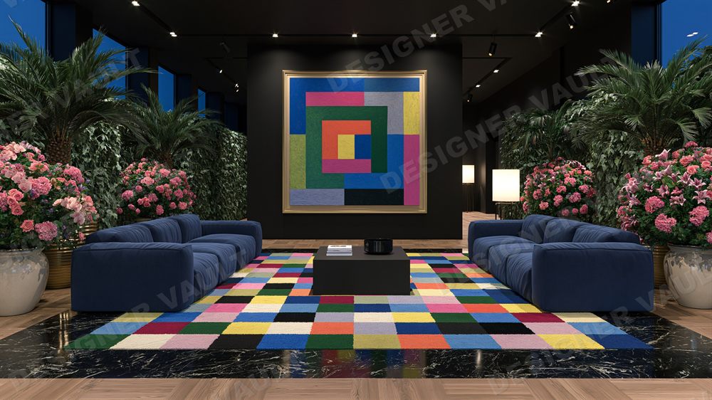 Maison 4K background, Illustrated colour interiors, design 4 of 5