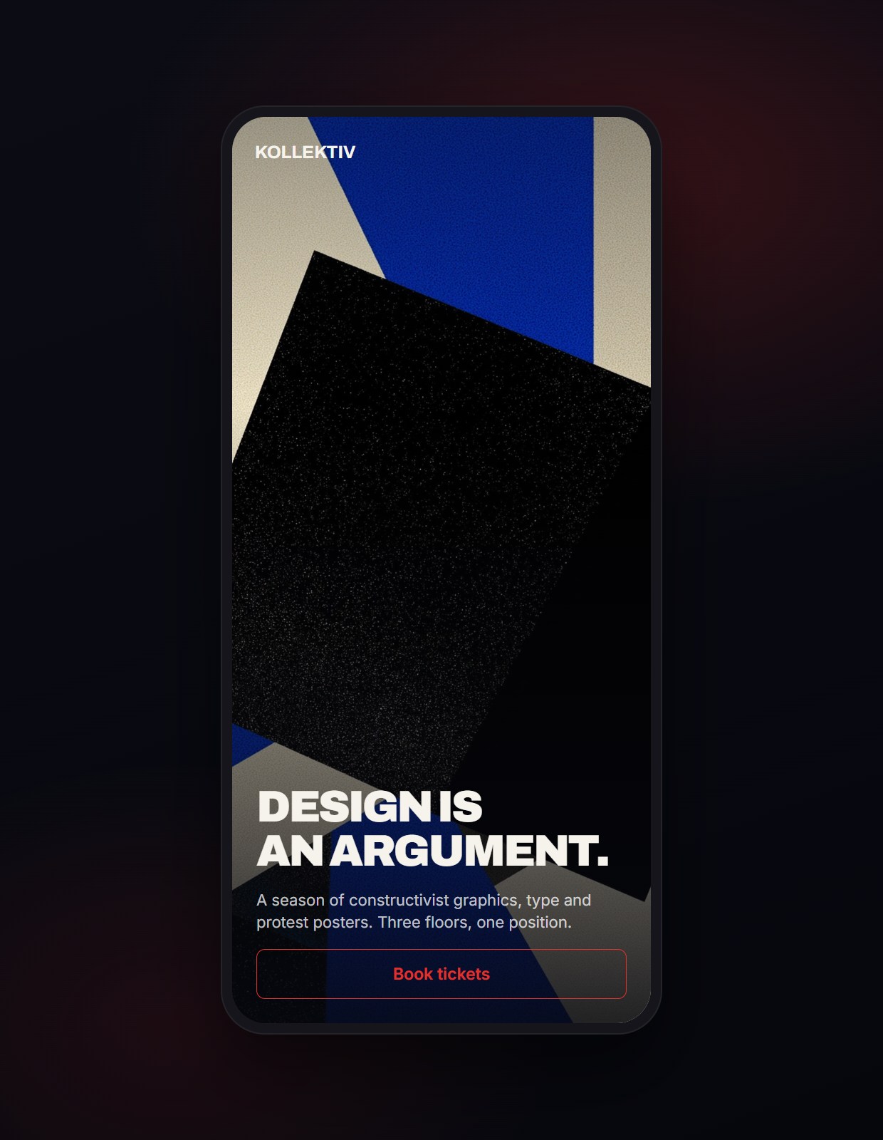 Manifesto shown on a phone