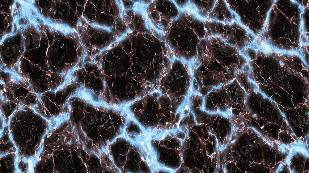 Marble Noir 4K background, Black marble veined with blue & gold, design 3 of 8