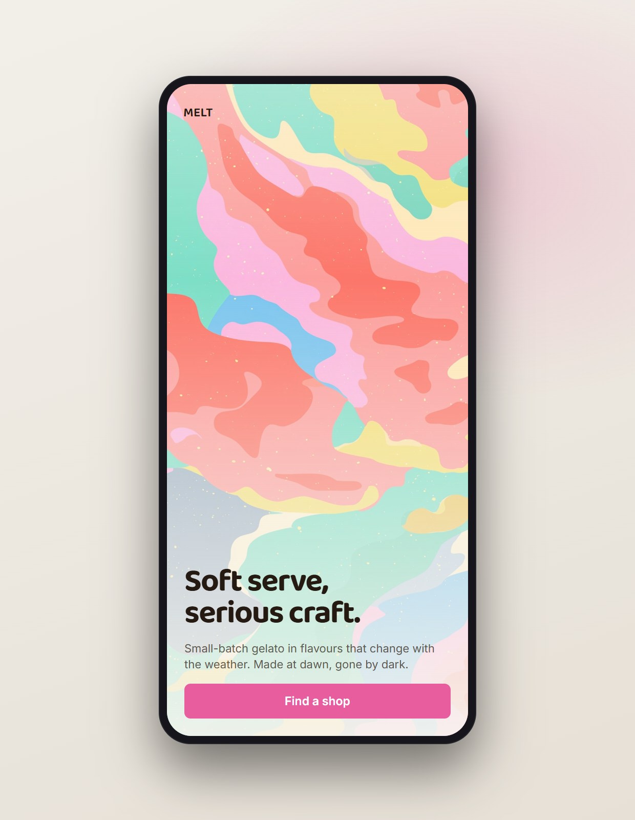 Mirage shown on a phone
