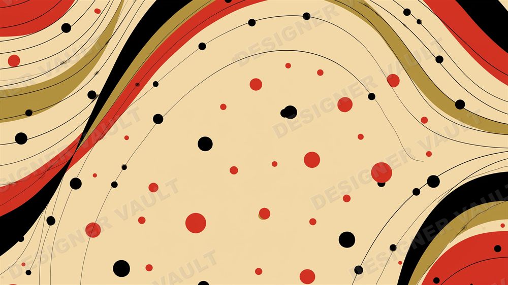 Moulin 4K background, Art nouveau red & gold, design 4 of 8