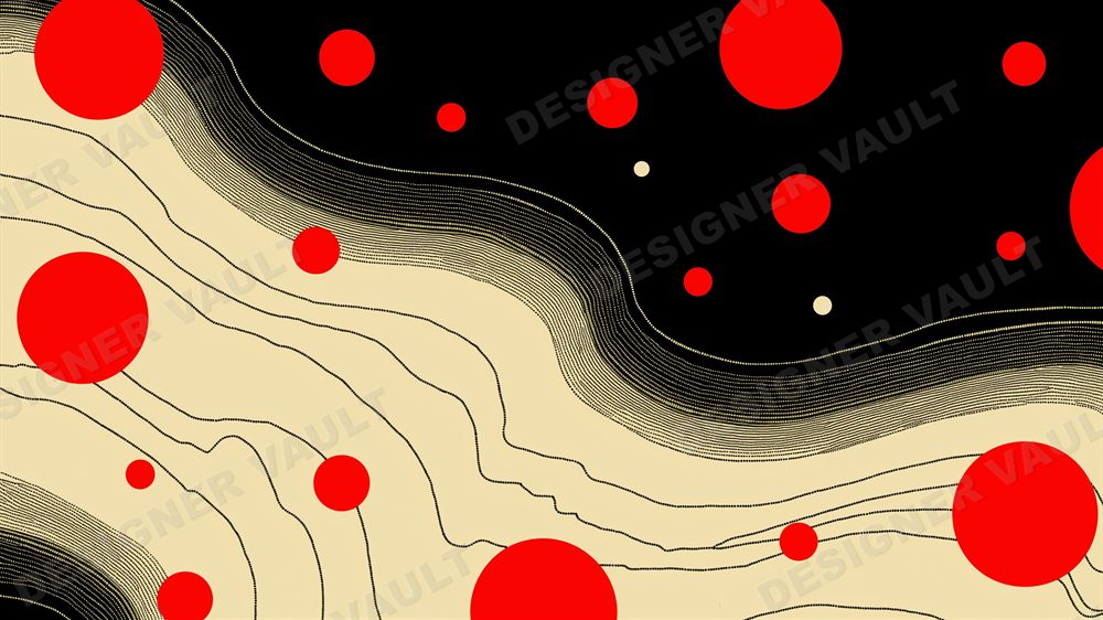 Moulin 4K background, Art nouveau red & gold, design 5 of 8