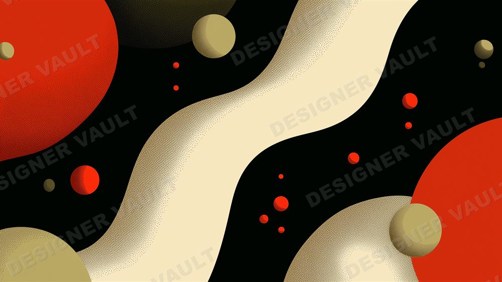 Moulin 4K background, Art nouveau red & gold, design 8 of 8