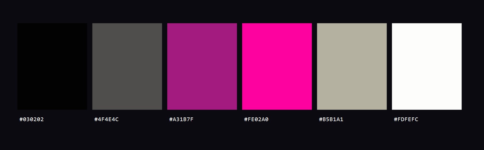 Neon Grid colour palette