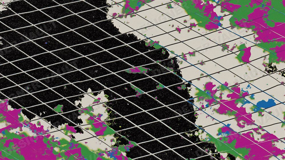 Neon Grid 4K background, Strict Swiss grids, neon edges, design 5 of 5