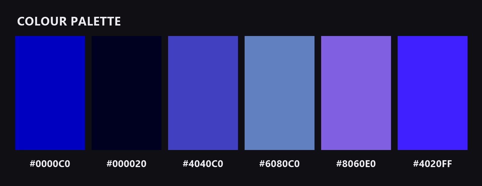 Neon Mesh colour palette
