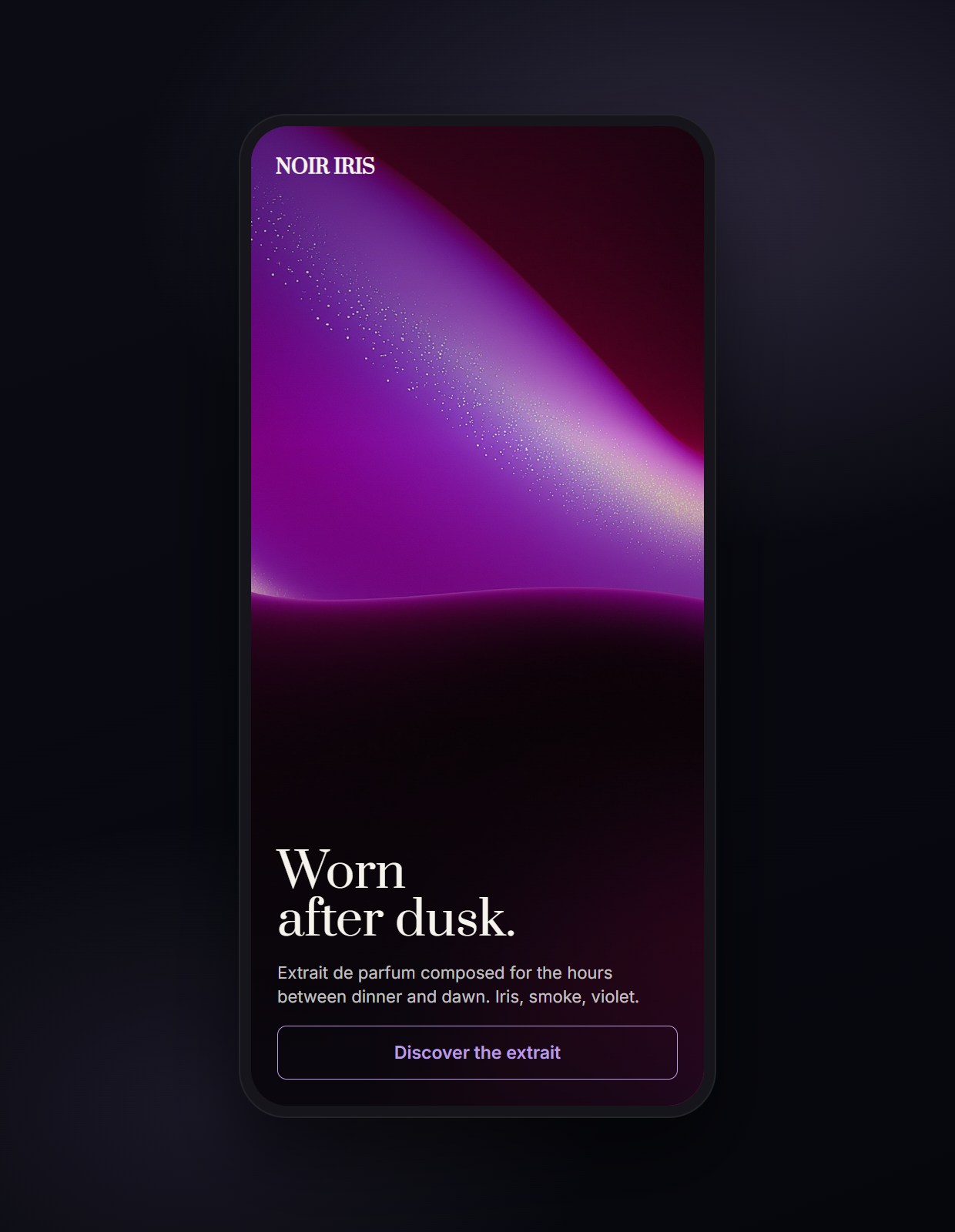 Nocturne Silk shown on a phone