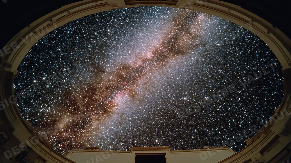 Observatory 4K background, Deep-space cosmos, design 5 of 5