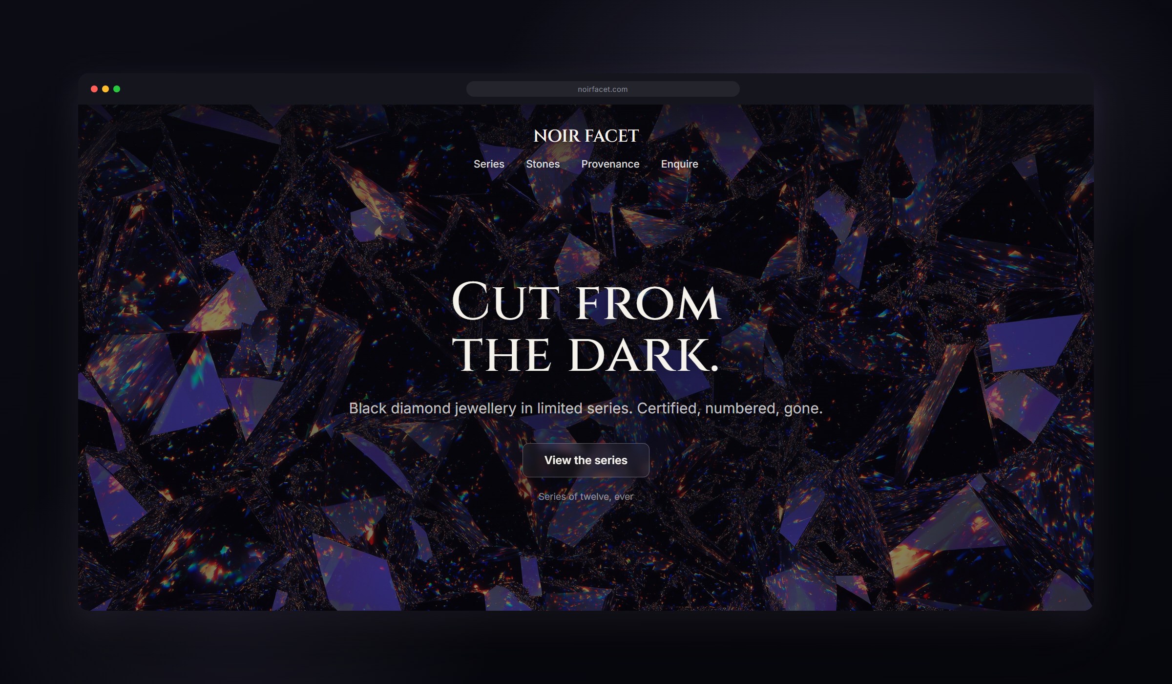 Obsidian shown as a website background