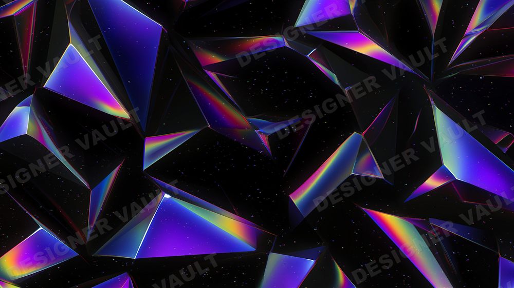 Obsidian 4K background, Iridescent black crystal, design 1 of 8